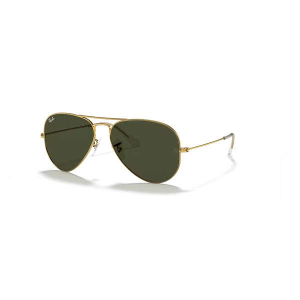 Sol Ray-ban Aviator 3025 color L0205 - Oro arista con lente verde