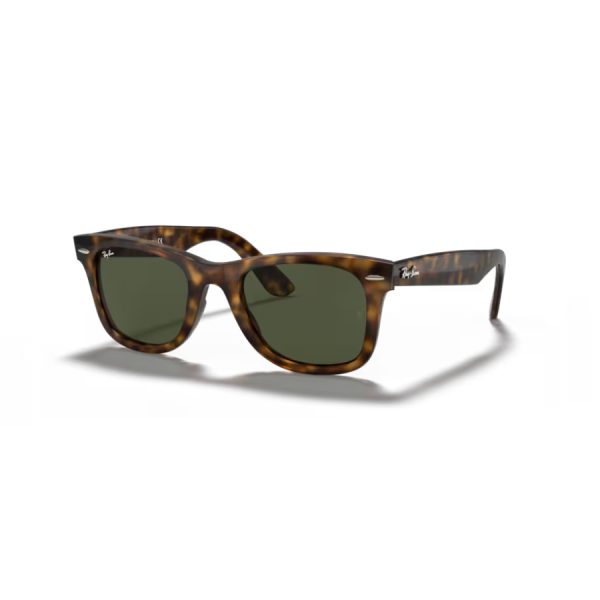 Sol Ray-ban Wayfarer 4340 color 710 - Habana claro con lente verde