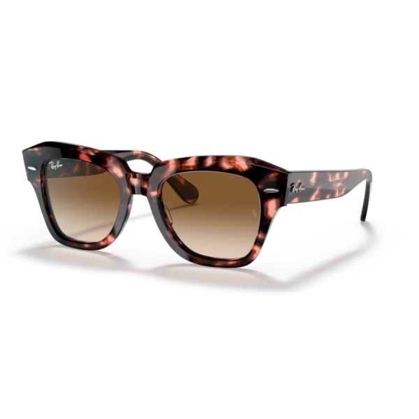 Sol Ray-Ban 2186 state street color 133451 - Habana rosa lente marrón claro degradado