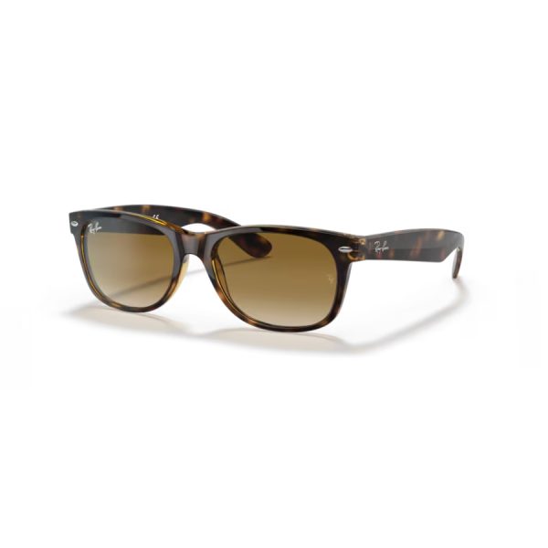 Sol Ray-Ban New Wayfarer 2132 color 710/51 - Habana claro con lente color Marrón claro degradado