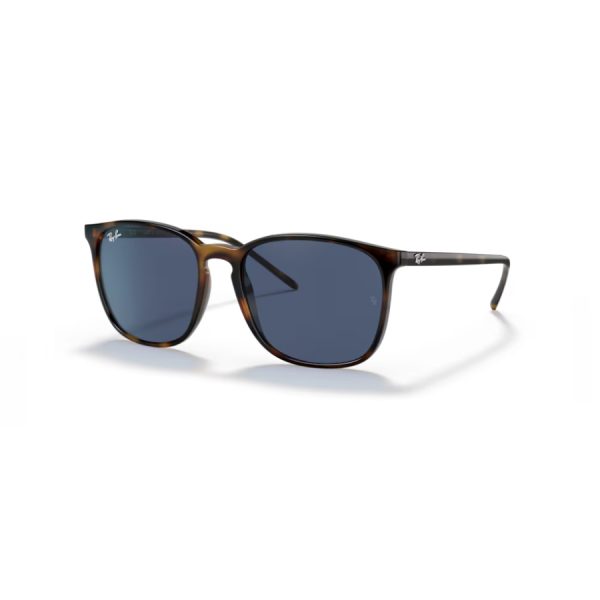 Sol Ray-ban 4387 color 710/80 - Habana con lente Azul oscuro