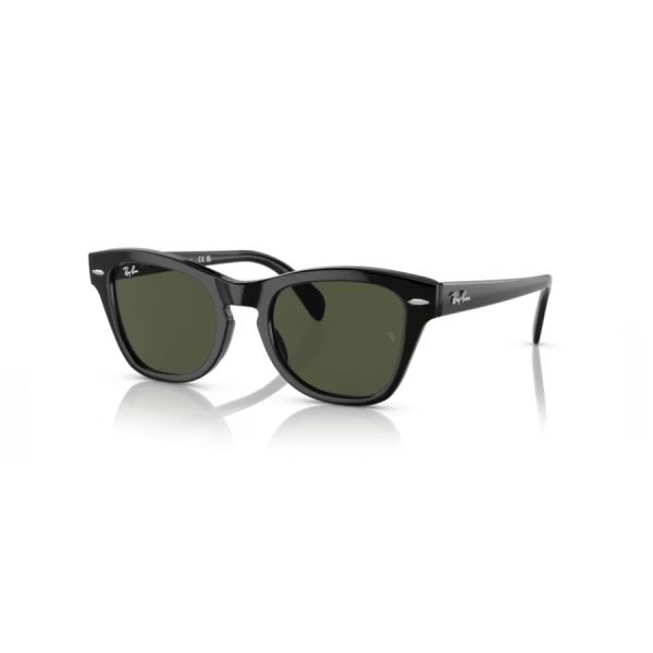 Sol Ray-Ban 0707S color 901/31 - Negro con lente verde