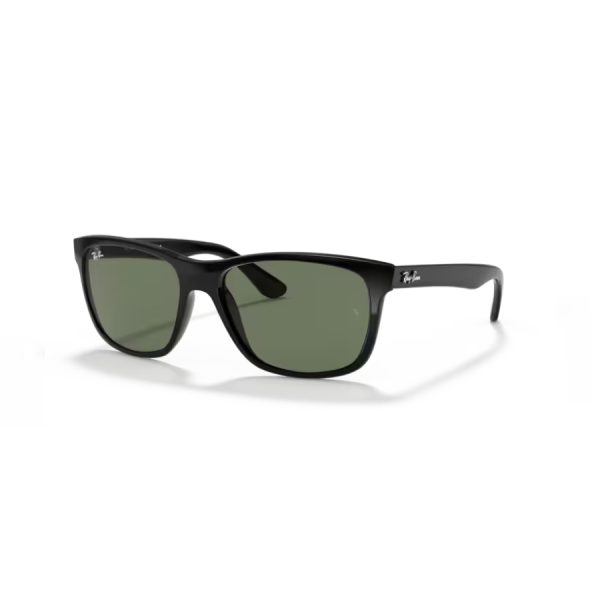 Sol Ray-ban 4181 color 601 - Negro con lente verde