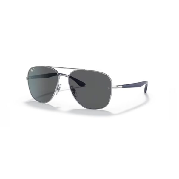 Sol Ray-ban 3683 color 003/B1 - Plateado con lente gris oscuro