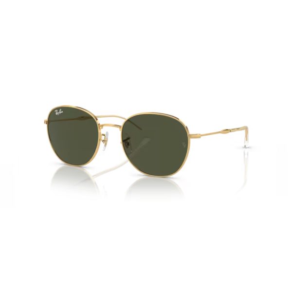 Sol Ray-Ban 3809 color 001/31 - Oro arista con lente verde