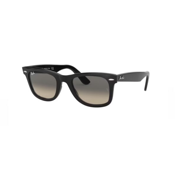 Sol Ray-ban Wayfarer 2140 color 901/32 - Negro con lente gris