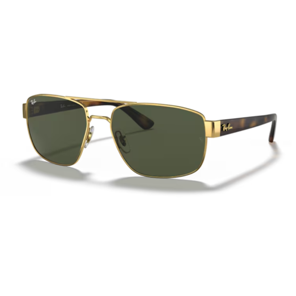 Sol Ray-ban 3663 color 001/31 con lente verde